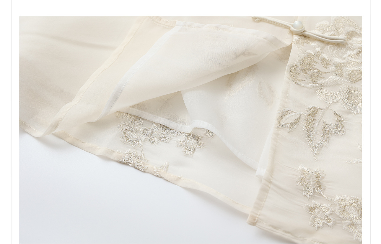 Bộ áo sơ mi quần short thêu cúc phong cách Trung Hoa cao cấp M4231 — Áo, Quần short chi tiết 21