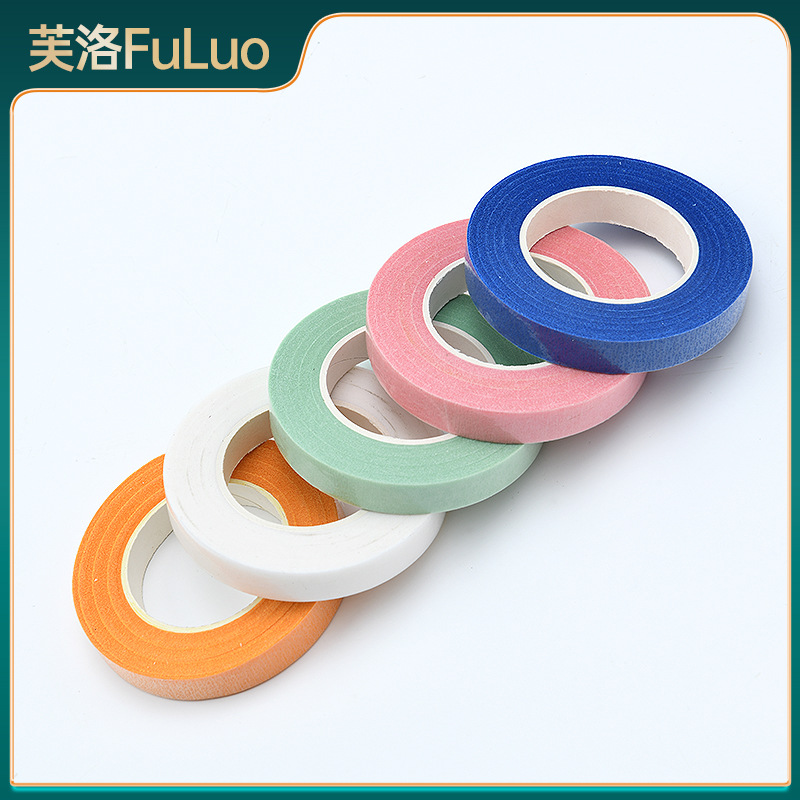 Hot selling flor de tela verde horticultura floral cinta de papel arrugado tela DIY imitación de flores