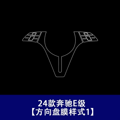 Navigation System Central Control Navigation | Car interior film - 24-26-mercedes-benz-e-class-steering-wheel-film-style-1-tpu-soft-film