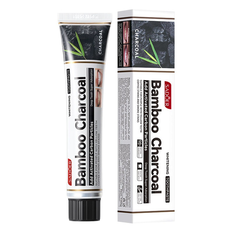 Cross-Border Toothpaste 100g Mint Bamboo Charcoal Cleans Teeth, Freshens Mouth, Oral Care, Foreign Trade Skin Care Products Wholesale
