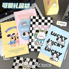 Cute cartoon dog gift paper bag, high-quality girl flat pocket cake baking food packaging paper bag, wholesale