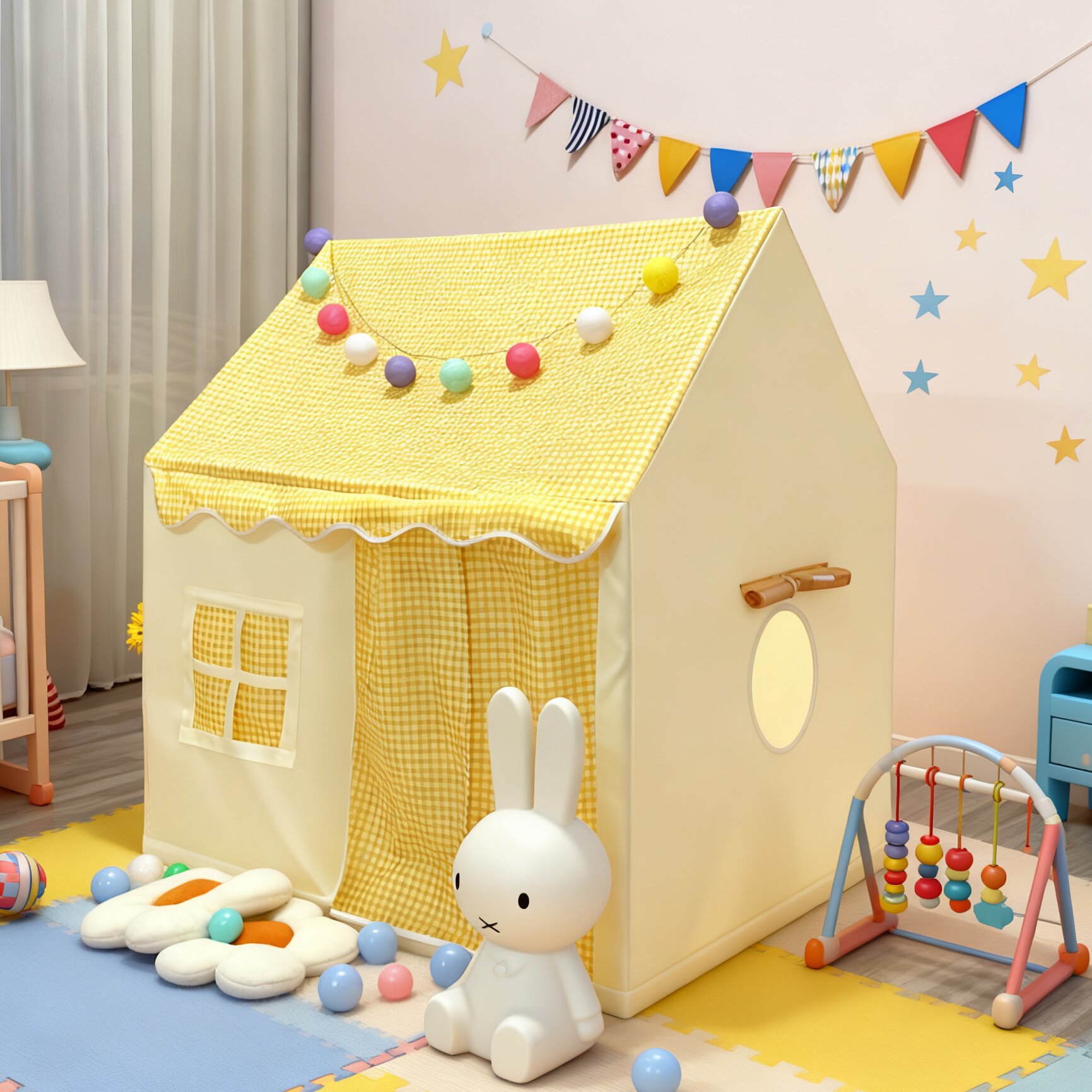 Procesamiento personalizado tienda de campaña para niños princesa castillo secreto casa de juegos bebé cama interior portátil pequeña tienda de campaña