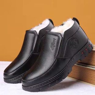 2024 winter new cotton shoes men's fleece-lined thickened cotton shoes fleece-lined thickened father cotton shoes foreign trade men's cotton shoes