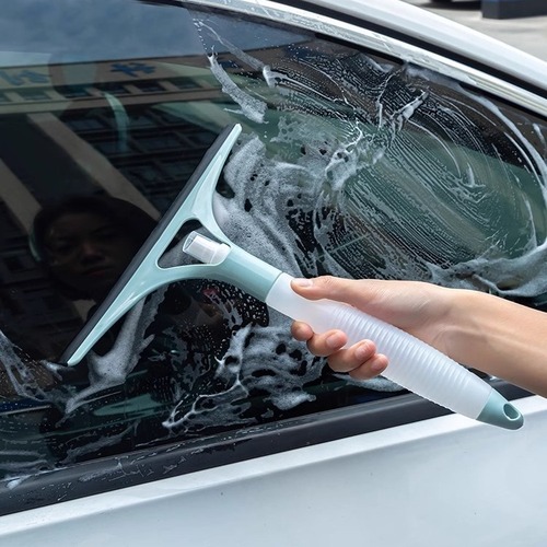 Glass Wiper for Home Use with Spray Head, Double-Sided Glass Scraper, Stain-Free, Multi-Function Glass Brush