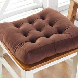 毛绒椅子垫加厚双面咖啡方形餐椅垫学生客厅坐垫办公室老板老年座