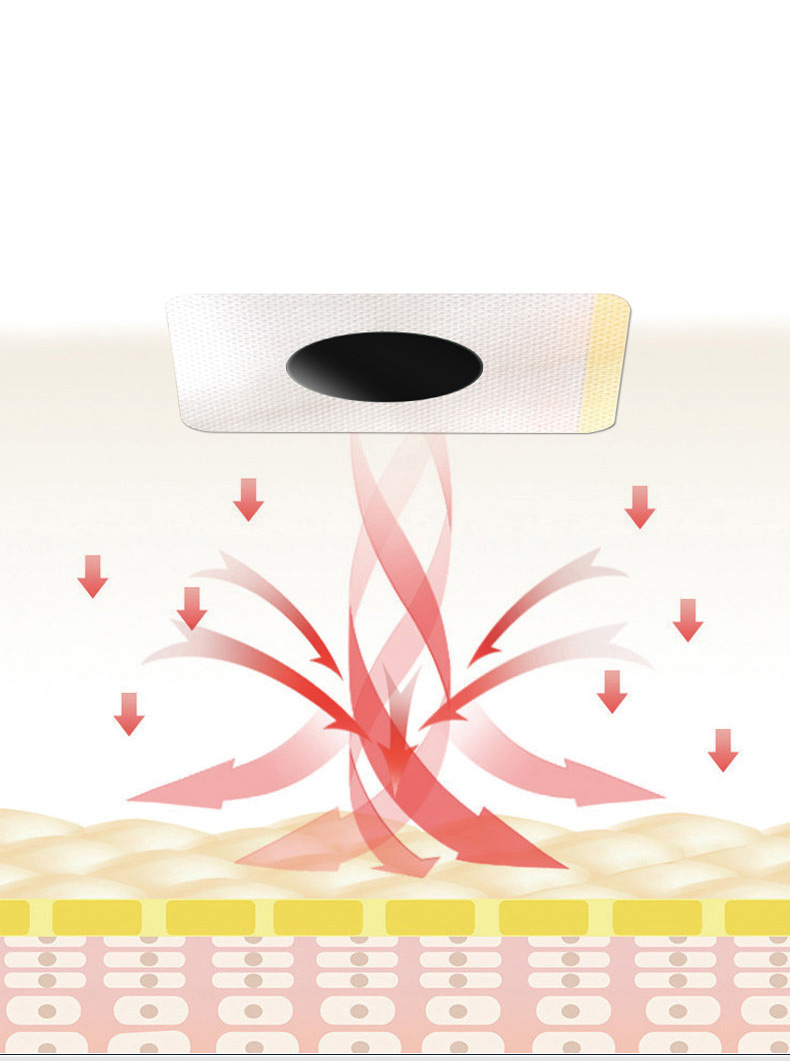 Sleep Support Herbal Patch Self Heating Far Infrared Head Patch 8 Patches 6cm x 7cm in use