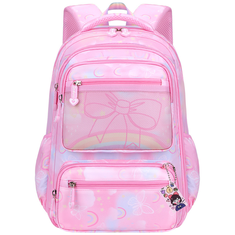 26 nuevas mochila de estudiantes de primaria y secundaria niñas 2 - 6 - 9 grados de gran capacidad tipo refrigerador mochila de hombro para niños