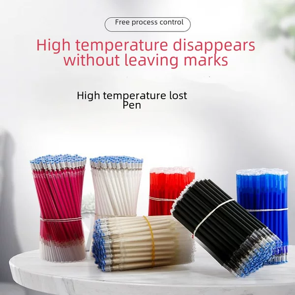 Leather Fabric High Temperature Vanishing Pen Textile Drawing Line Ironing Heating Melting Pen High Temperature Vanishing Pen Refill for Clothing Shoes