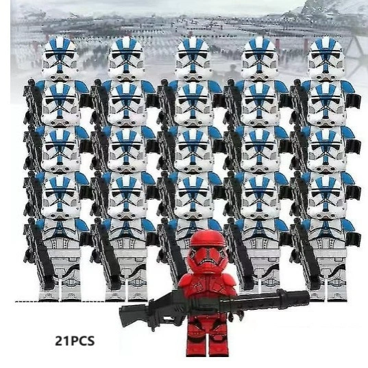Minifigure set — assorted robot & soldier figures, mixed packs 8–120 pcs, combinable