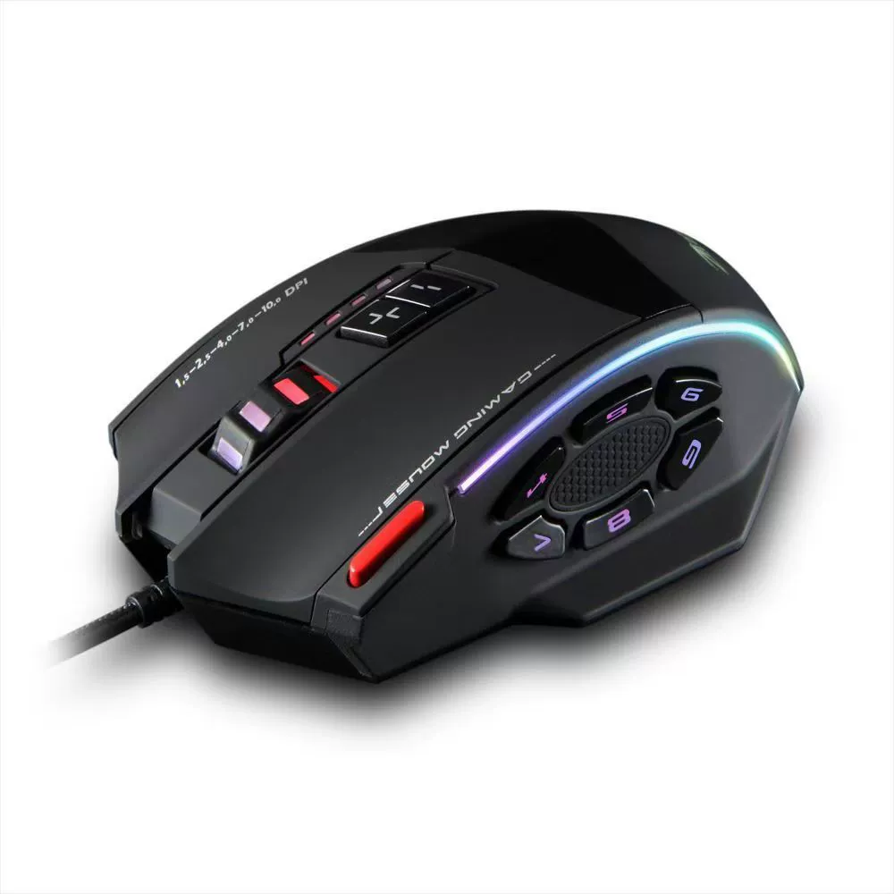 Игровая программируемая мышь ZELOTES C13 с возможностью макро-настроек, проводная, RGB-подсветка, для шутеров