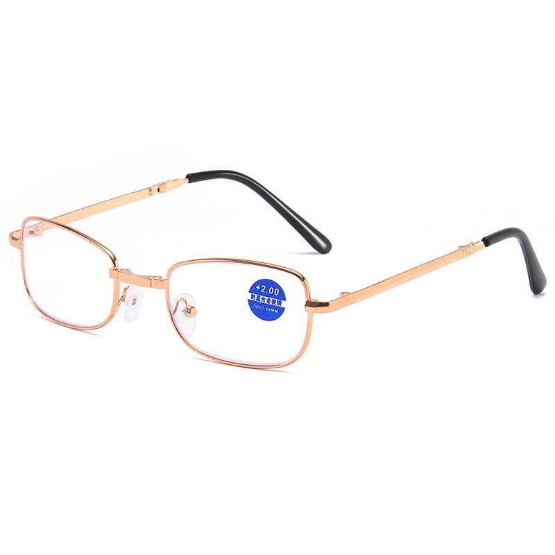 Moda plegable portátil para hombres y mujeres con una caja de gafas retráctiles anteojos antiluz azul anteojos de lectura anteojos