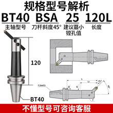加工中心斜插粗镗刀BT40-BSA62-180 45度BSA25-BSA90全系列