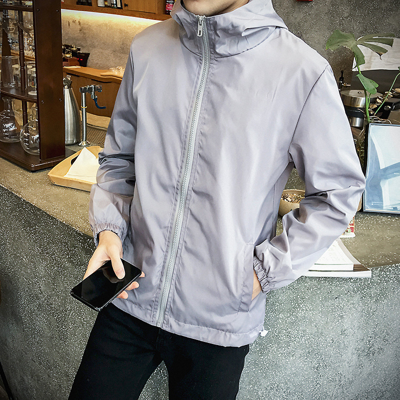 666 bolsillo cremallera ropa de protección solar Gris