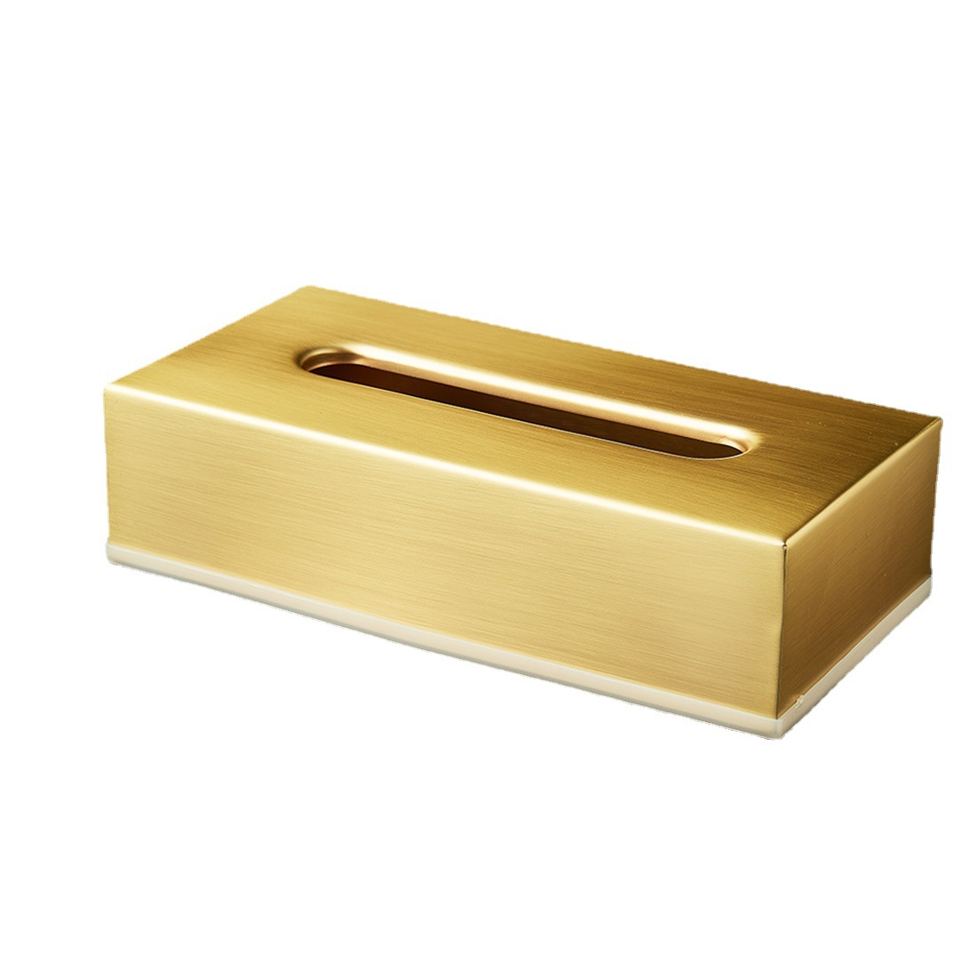 Oro caja de pañuelos de acero inoxidable 304 hogar sala de estar mesa de café Escritorio de lujo de estilo europeo caja de pañuelos rectangular de metal