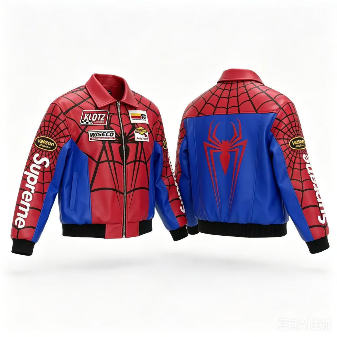 Supreme Vanson Leathers Spider-Man Jacket Leather Red