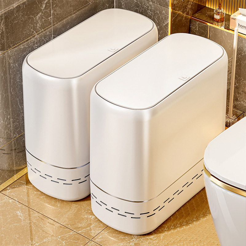 Botes de basura, inodoros domésticos, aserres de inodoro con tapa, balde de cesta de papel, adsorción automática, inodoro grande y estrecho, papel higiénico dedicado