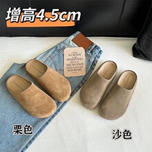 2025秋季新款时尚百搭轻便勃肯鞋女复古休闲一脚蹬包头拖鞋穆勒鞋