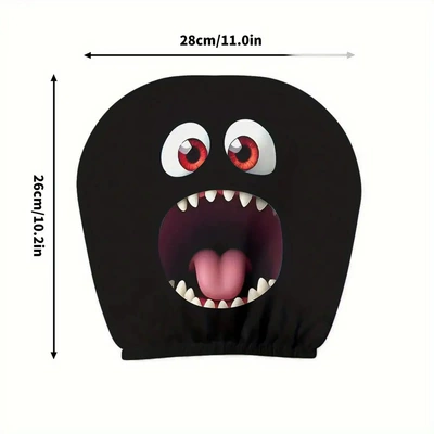 Universal seat cover — can be labeled and shipped on - open-mouth-expression-double-sided-printing-1-piece