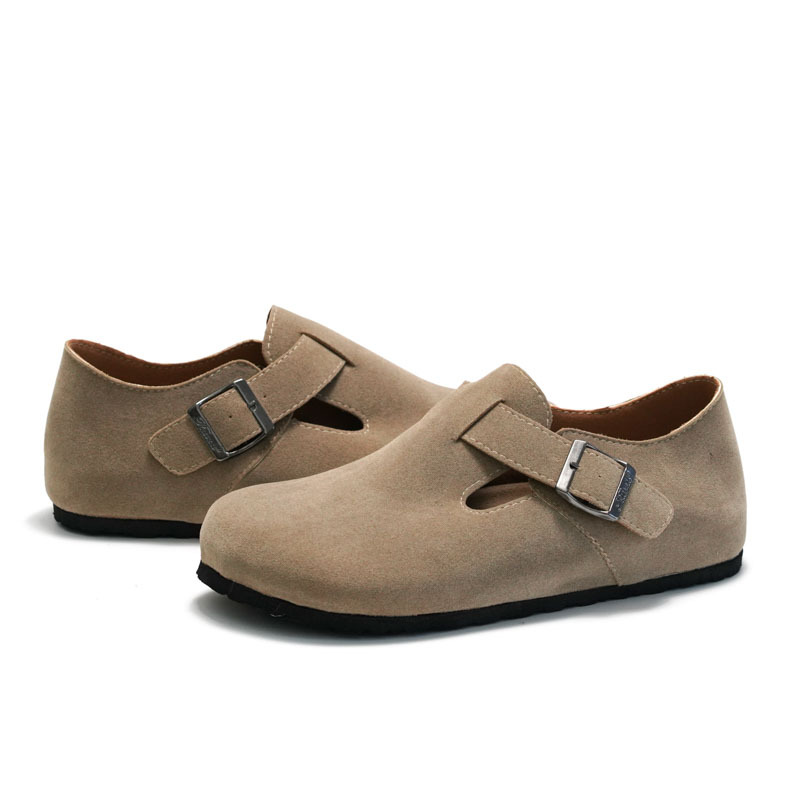 Ruizu New Spring Summer Women's Casual Men's Unisex Closed-Toe Water Cork Shoes Suede_voghion.com