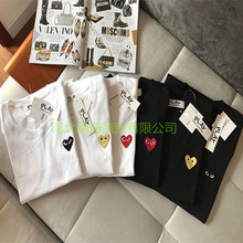 爱心T恤女纯棉川久红心t恤男play宝宝小红心保玲短袖亲子情侣装