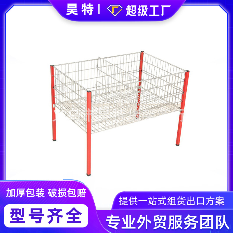 仓库用镀锌促销笼促销堆头四柱网笼金属铁线笼四柱网架