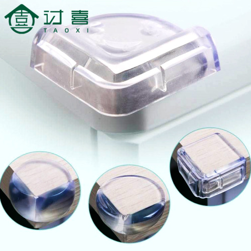 Children's anti-collision corner table corner safety anti-collision bed corner silicone strip right-angle corner transparent sticker window protection cover