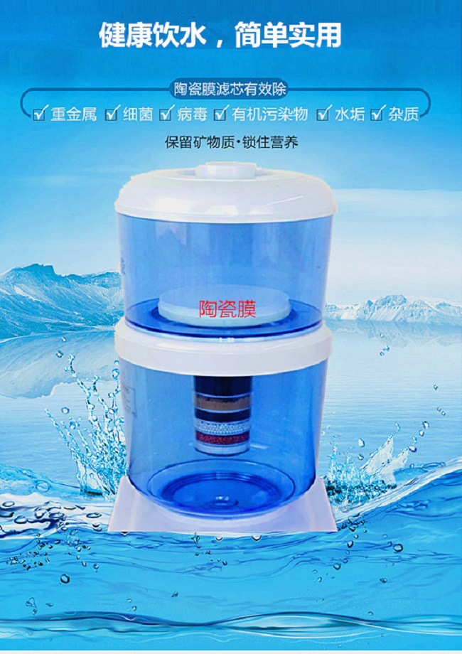 Filtro de agua del grifo del hogar barril purificador de agua potable directa se puede equipar con dispensador de agua vertical de escritorio Cubo de purificación de agua universal