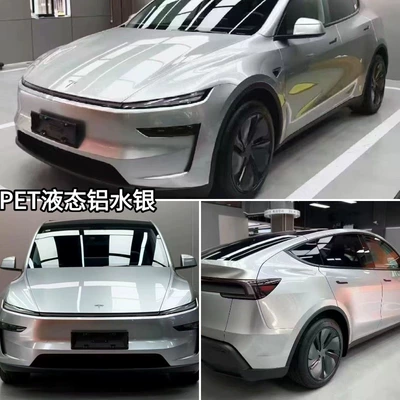 Full Car Wrap Film Car — Auto Color Change Film - pet-liquid-metal-aluminum-mercury-152m-x-165m