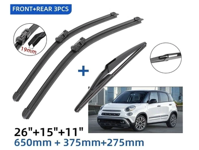 Suitable for Fiat 500L 2012-2020 26+15+11 Front and Rear Wiper Blades (Wiper) - fiat-500l-2012-2020-261511