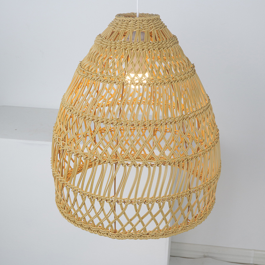 Ovejas de madera nórdico Zen cama y desayuno sala de té araña comedor ratán dormitorio estudio retro estilo silencioso lámpara de ratán hecha a mano