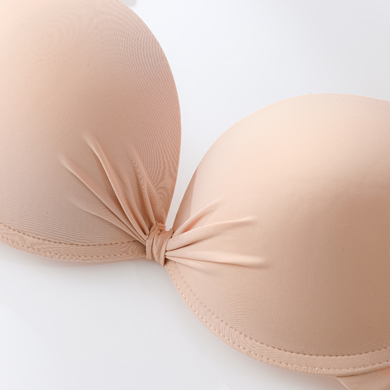 Brassiere de brillo de color sólido de comercio exterior transfronterizo con anillo de acero de soporte para juntar ropa interior sin marcas contra la caída del bra image 4