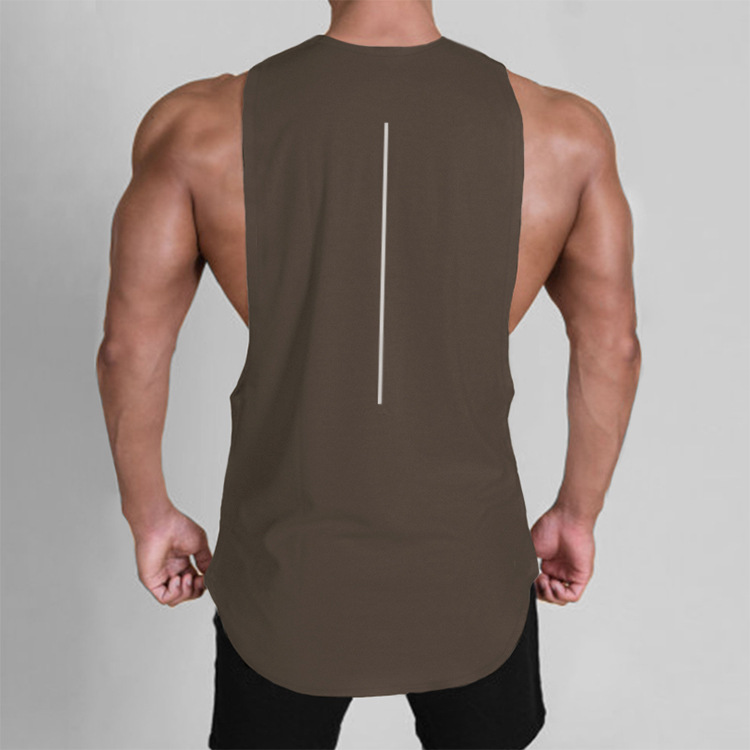 Ärmelloses, übergroßes Sport-Tanktop für Herren im Sommer und Jugend, trendige Herrenmarke, große, geteilte Ärmel_voghion.com