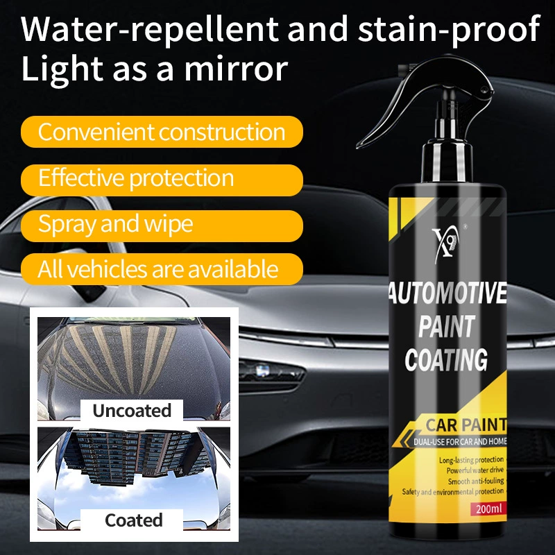 Спрей для защиты кузова автомобиля, двойного назначения (сухое и влажное применение), защитное покрытие для краски, кристаллическое покрытие, водоотталкивающее, грязеотталкивающее, воск для кузова автомобиля.