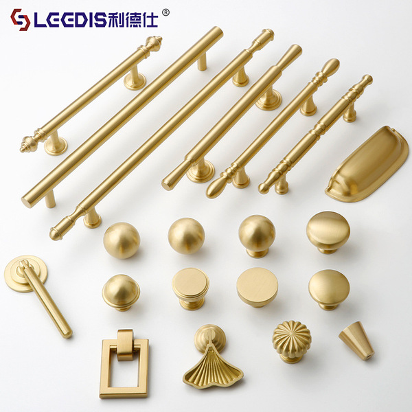 Factory direct selling Nordic light luxury brass cabinet door handle…