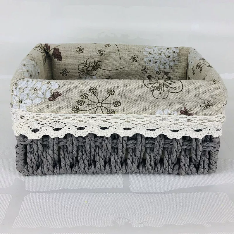 Плетёная корзина для хранения солом, скатерть, игрушка, коробка для хранения