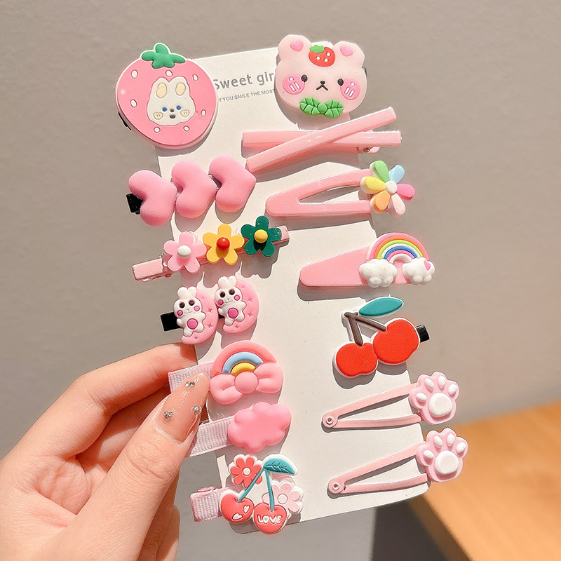 Caricatura curry clip para el cabello lateral de las mujeres clip para el cabello niños lindos clip para el cabello al por mayor