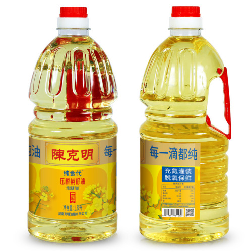 One-time delivery Chen Keming rapeseed oil pressing first-class 1.8 liter edible oil for household packaging, rapeseed oil manufacturer