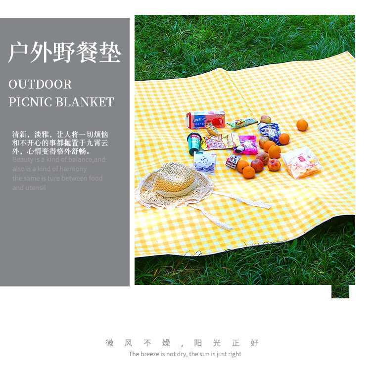 野餐垫三层加厚户外露营帐篷地垫春游坐垫防水草坪垫子铝膜防潮垫|undefined