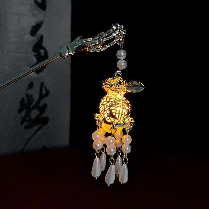 Conejo cuentas blancas