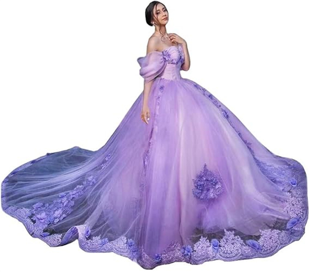 Aliexpress Amazon encaje calcomanía hombro abierto vestido de adulto vestido de baile vestido vestido de princesa vestido de mujer