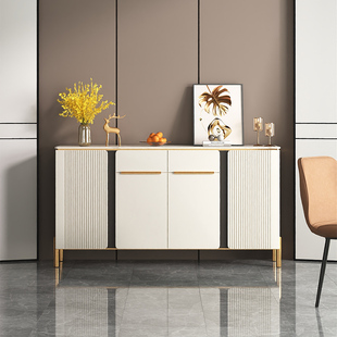 Ft Light Luxury Rock Board Sideboard Cabinet Storage Cabinet Modern Simple Living Room Integrated Wall Side Cabinet Storage Cabinet Narrow Storage