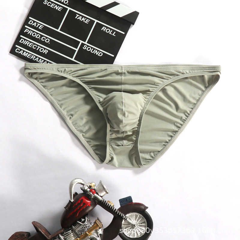 Cross-Border Men's underwear ultra-thin ice silk briefs men's sexy bikini low waist quick-drying thong
