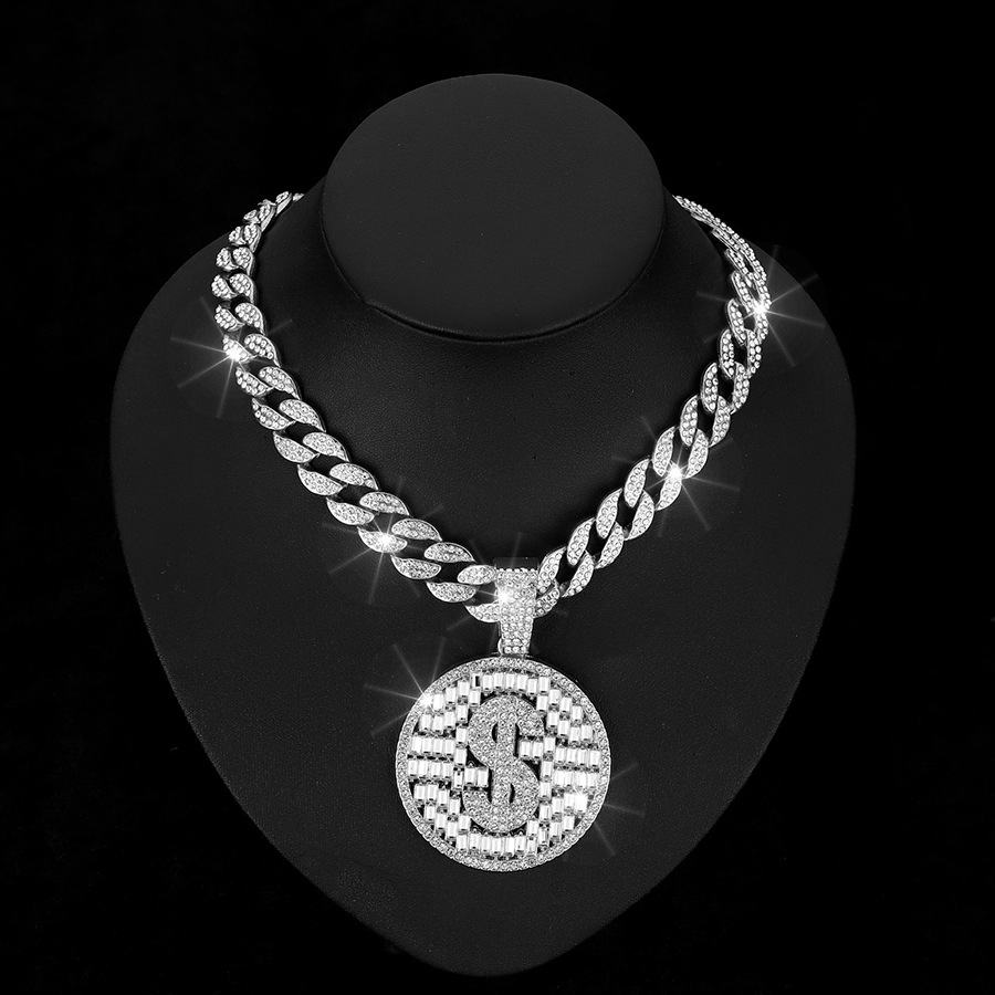 Europa y Estados Unidos Hip Hop Diamante Collar Collar Hip Hop Cross-Border Collar Accesorios Hip Hop Cool Exagerated