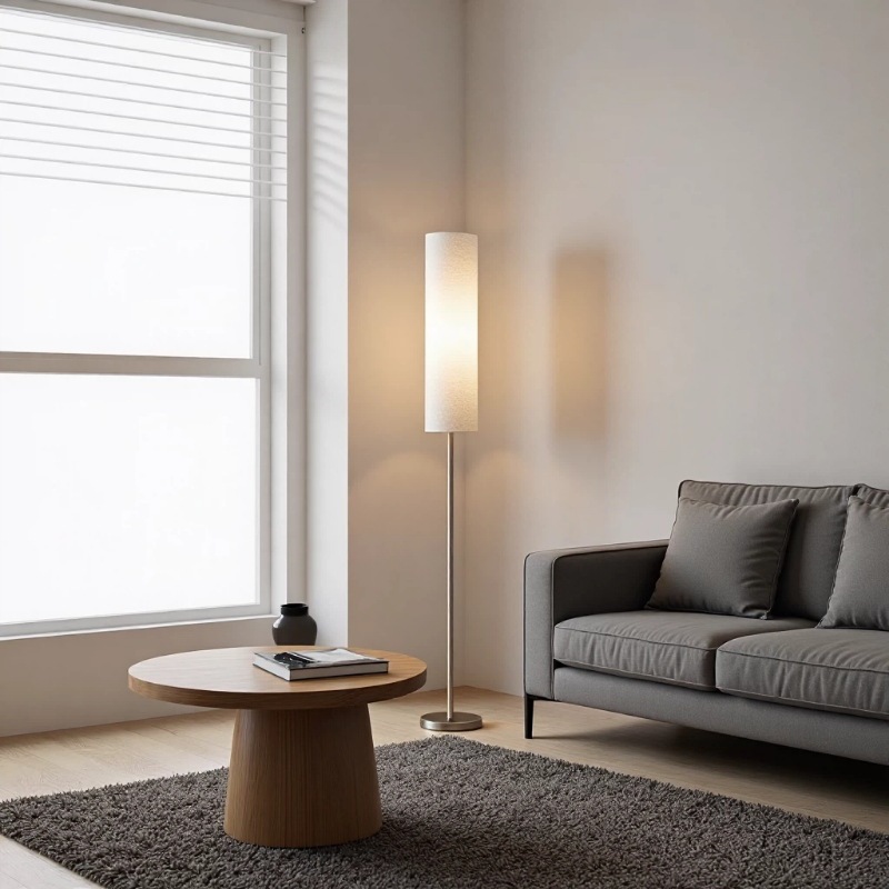 Transfronterizos venta caliente LED lámpara de suelo tela lámpara de pantalla sala de estar dormitorio cabeza de cama vertical lámpara de suelo RGB atmósfera de control remoto tricolor