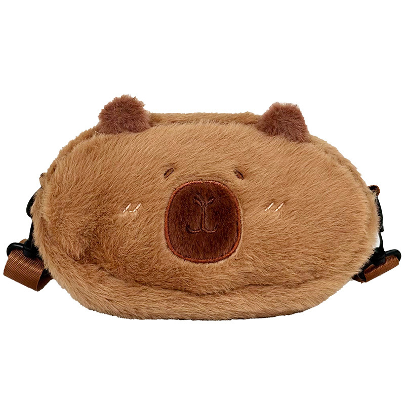 Transfronterizo Kapibara bolsas de peluche dibujos animados portátiles muñecas lindas juegos de ciudad tijeras agarrar bolsas de muñecas
