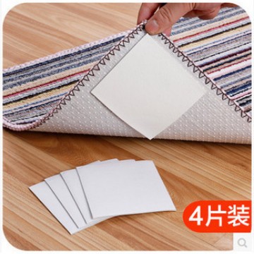 家用固定地毯超粘双面胶4片装 强力地垫胶布防滑贴地面无纺布胶带
