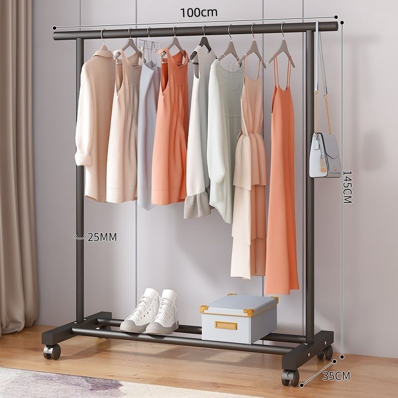 Rejilla de secado de un solo poste de arte de hierro simple Dormitorio doméstico Rejilla de secado de pulverización interior Balcón al aire libre Almacenamiento móvil portátil