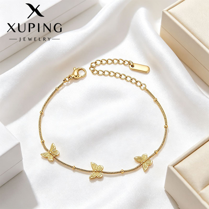 Pulsera de Mariposa de Acero Inoxidable Galvanizada para Mujeres