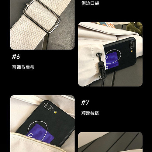 New trendy and cool crossbody bags for spring and summer, fashionable messenger bags, canvas bags, men's and women's street fashion large-capacity shoulder bags