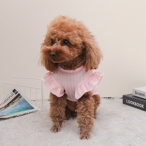 INS Japanese and Korean fragrance summer home pajamas thin cat teddy vest Pomeranian Bichon poodle dog clothes